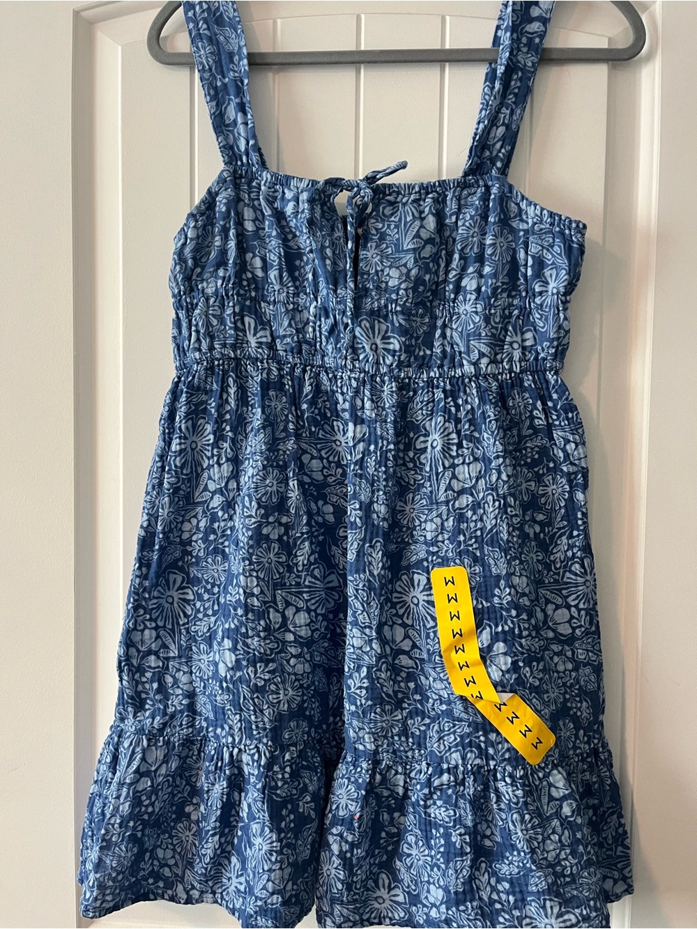 Roxy Blue Floral Tie-Front Sundress